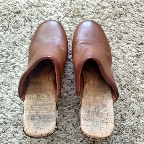 Korks Women's Clogs/Mules Brown Cork Chunky Block Heel Slip-On Size 9M - Picture 5 of 7